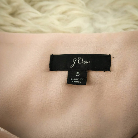 J. Crew Size 6 Pink Draped Velvet Faux Wrap V Neck Long Sleeve Tie Belt Top - Picture 4 of 7